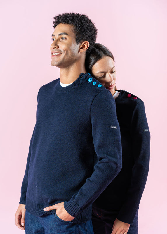 saint james Cancale sailor jumper MARINE POP/PAON