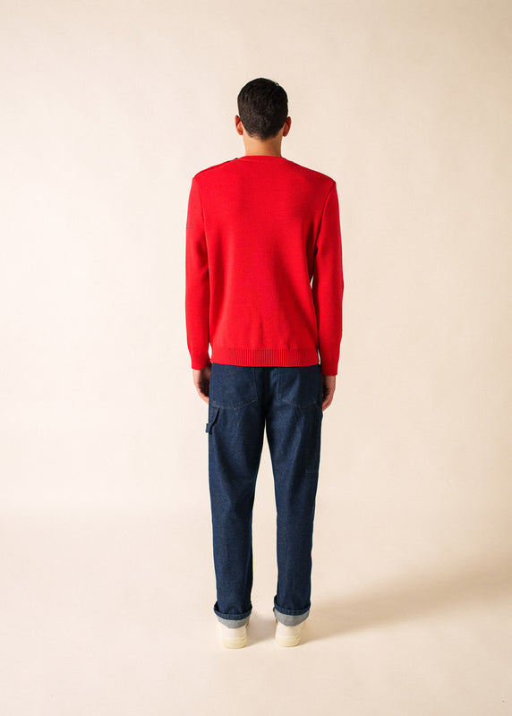 Saint James Cancale Sailor Jumper ROUGE