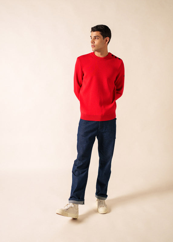 Saint James Cancale Sailor Jumper ROUGE