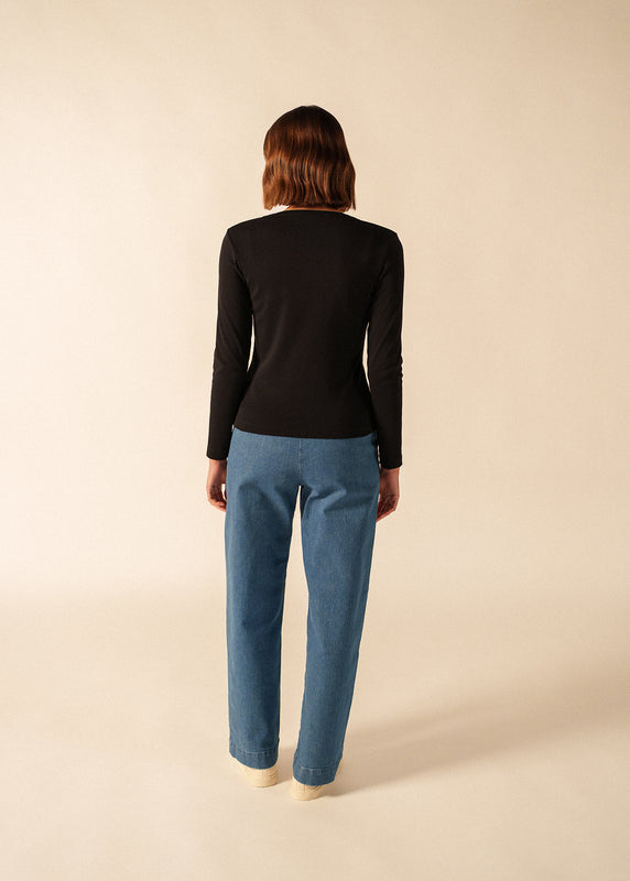 Saint James Celina Long Sleeve T-shirt NOIR