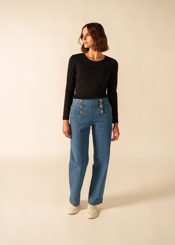 Saint James Celina Long Sleeve T-shirt NOIR