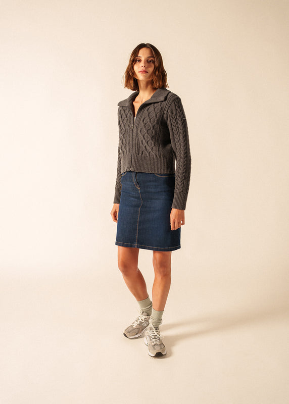 Saint James Césane Short Vest CHARCOAL