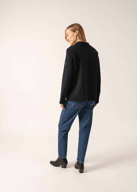 Saint James Charente Wool Blazer NAVY/CHAMPAGNE