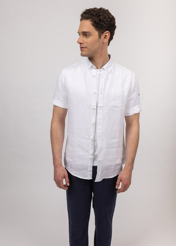 Saint James Clément Short Sleeve Shirt BLANC