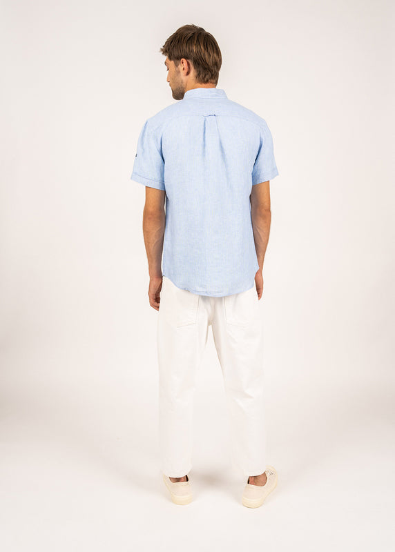Saint James Clément Short Sleeve Shirt CIEL/SUN