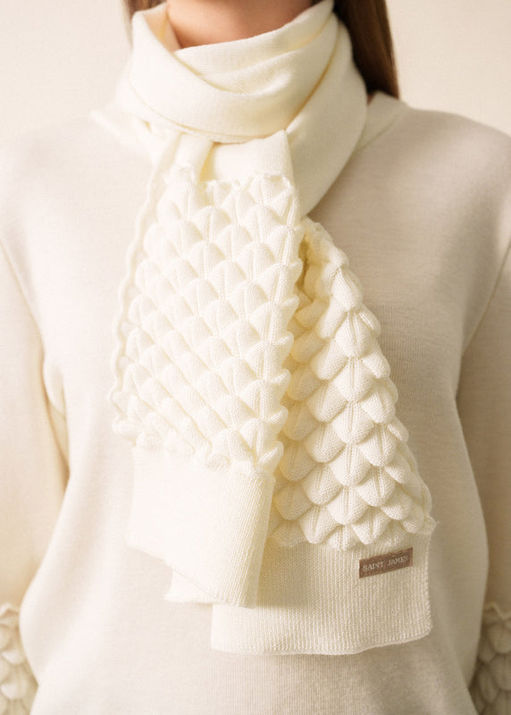 Saint James Cluses Scarf BLANC