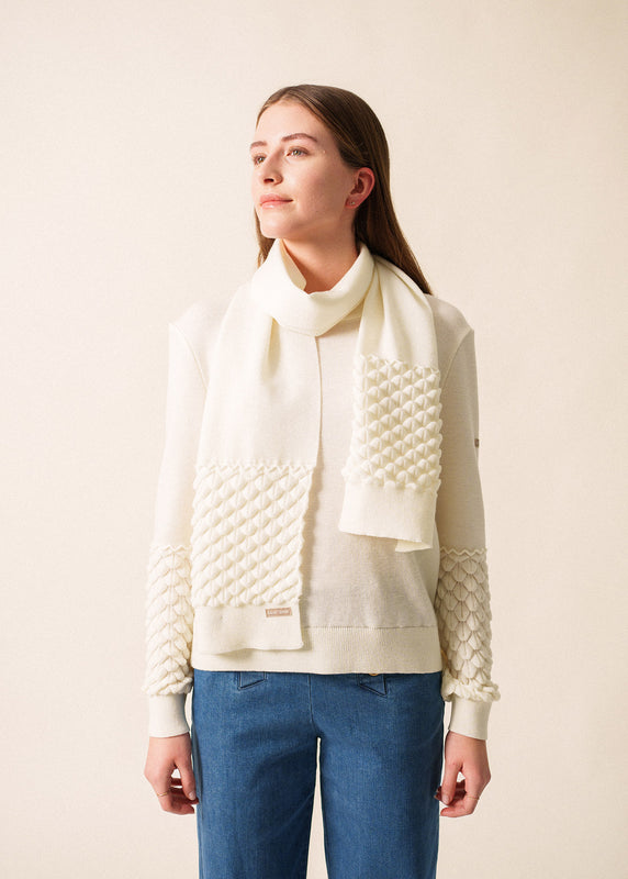 saint james Cluses Scarf BLANC