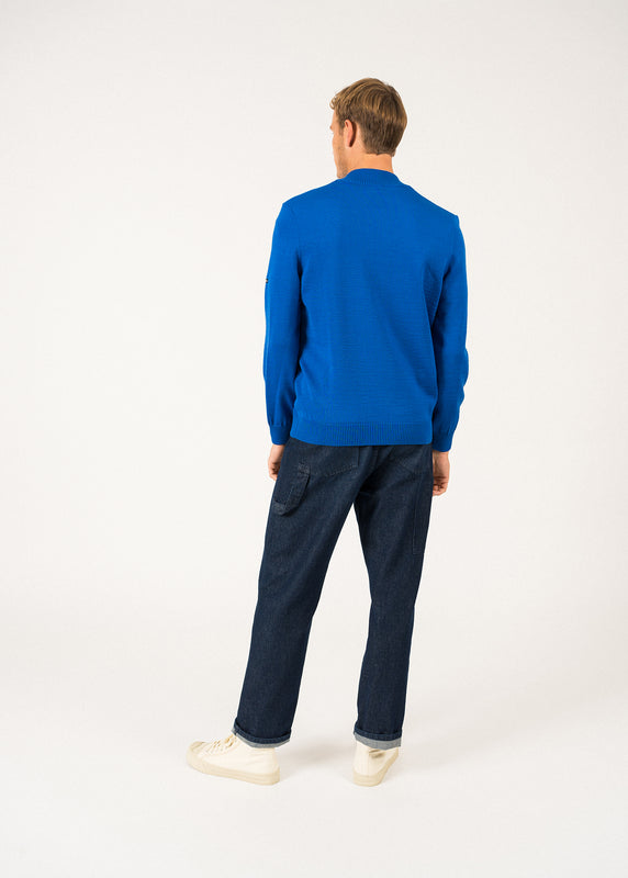 Saint James Colorado Zipped Cardigan GITANE/NAVY