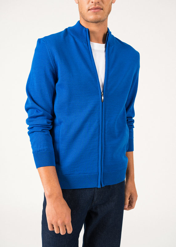 Saint James Colorado Zipped Cardigan GITANE/NAVY
