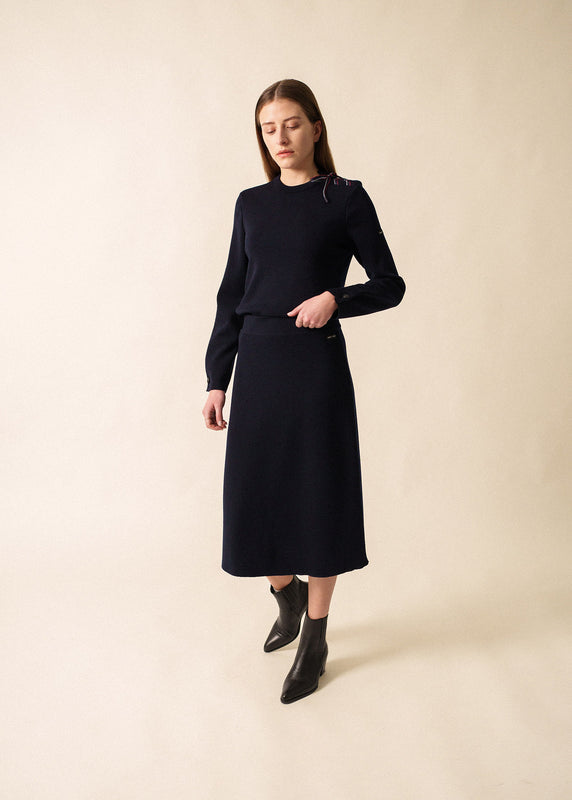 Saint James Cordage Lace-Up Sailor Jumper NAVY