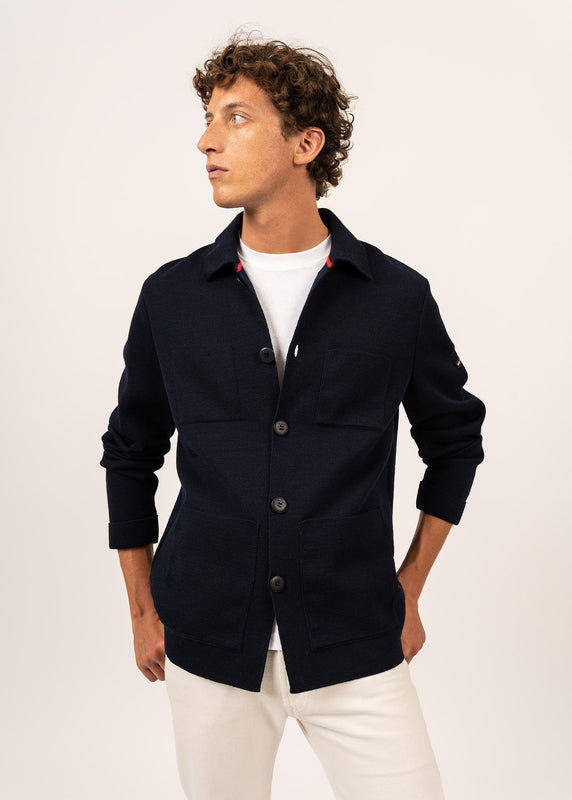saint james Cork buttoned jacket MARINE