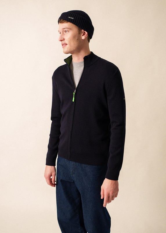 saint james Creggan cardigan NAVY/TONIC