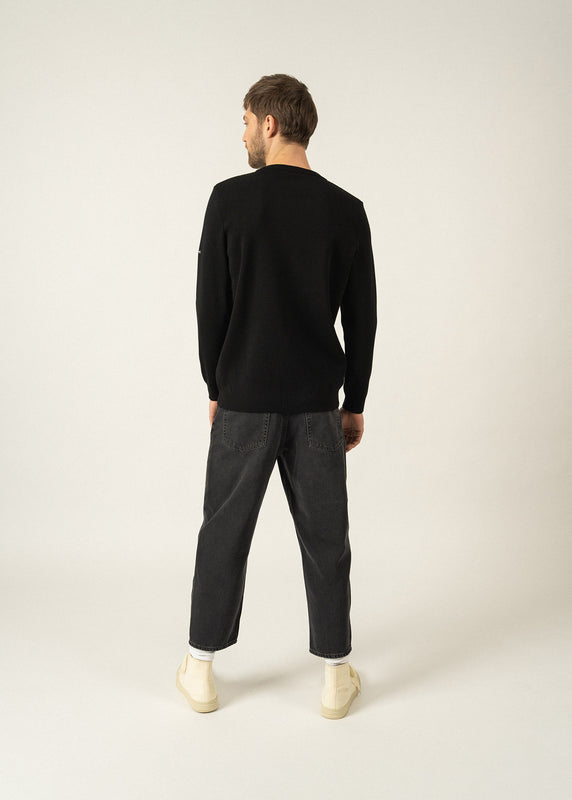 Saint James Cruiser Round Neck Jumper NOIR