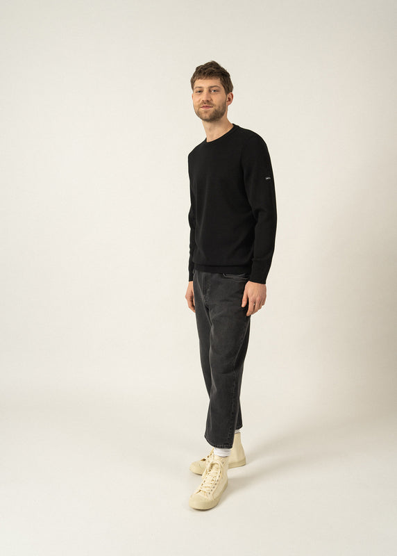 Saint James Cruiser Round Neck Jumper NOIR