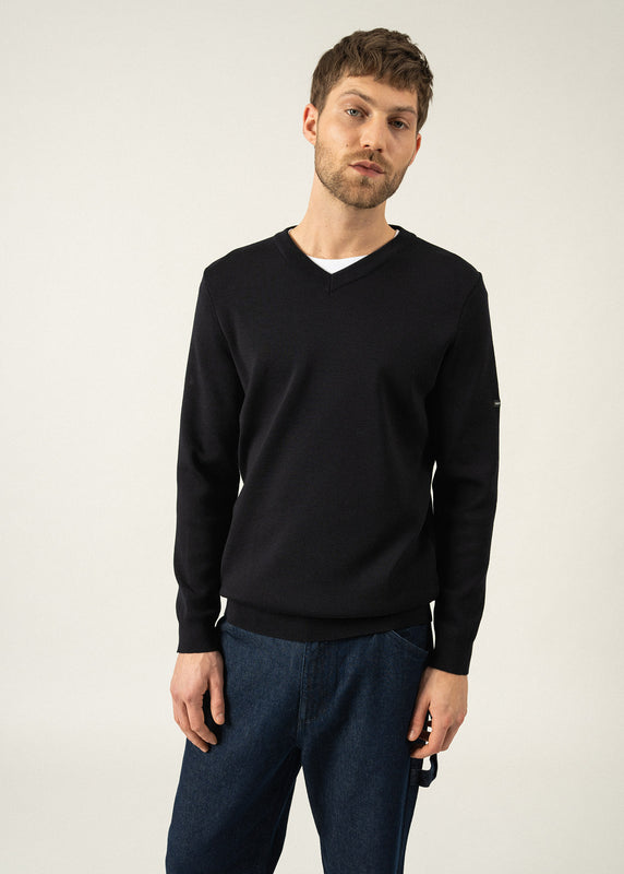 saint james Cuirasse V neck jumper NAVY