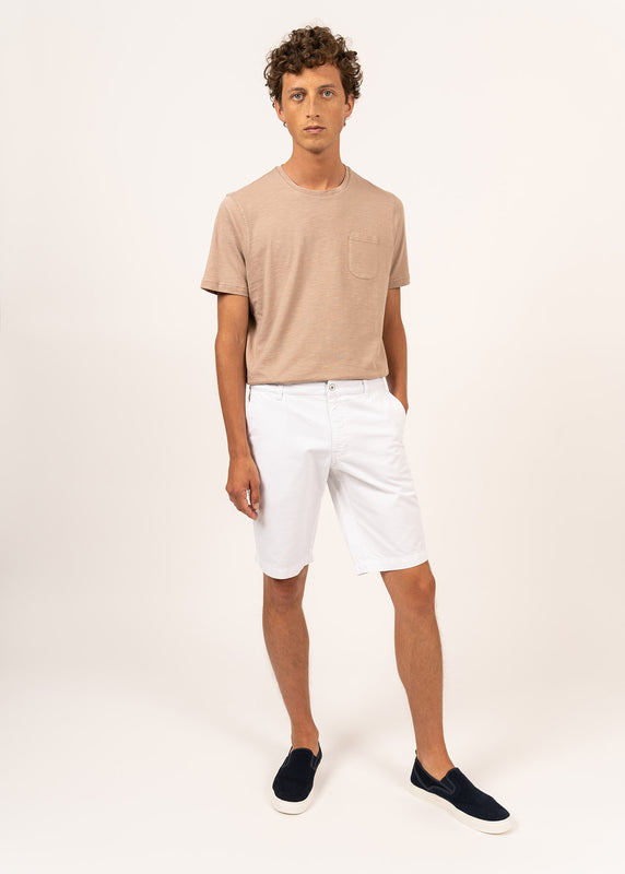 Saint James Doug Straight Bermuda Shorts BLANC