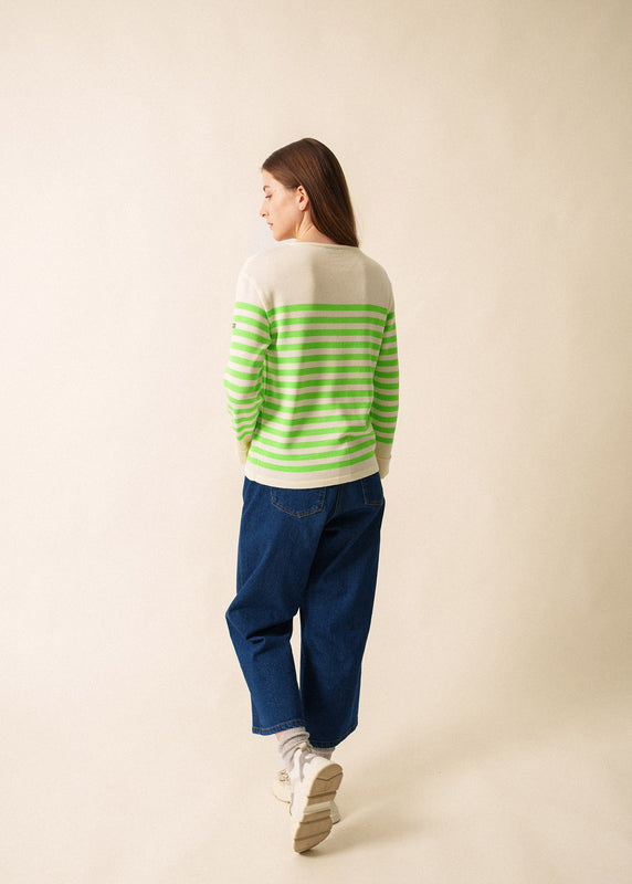 Saint James Ecrins Fluo Striped Jumper ECUME/TONIC