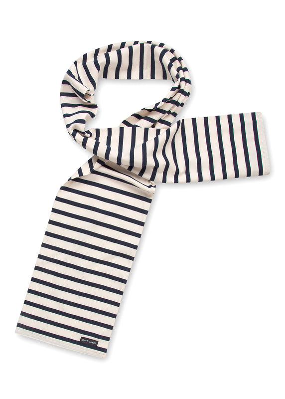 saint james Eve striped scarf ECRU/MARINE