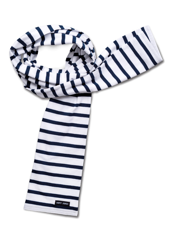saint james Eve striped scarf NEIGE/MARINE