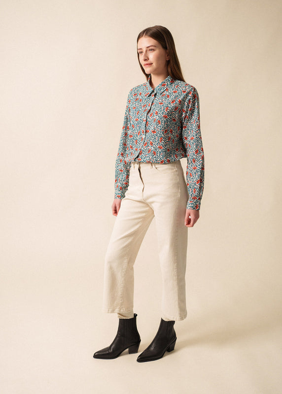 Saint James Fanny Floral Shirt MER DE GLACE