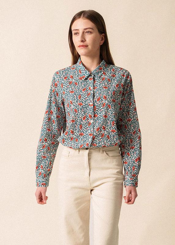 saint james Fanny floral shirt MER DE GLACE