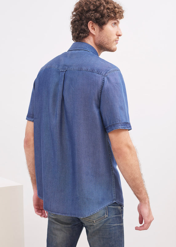 Saint James Frederic Short Sleeve Shirt CHAMBRAY