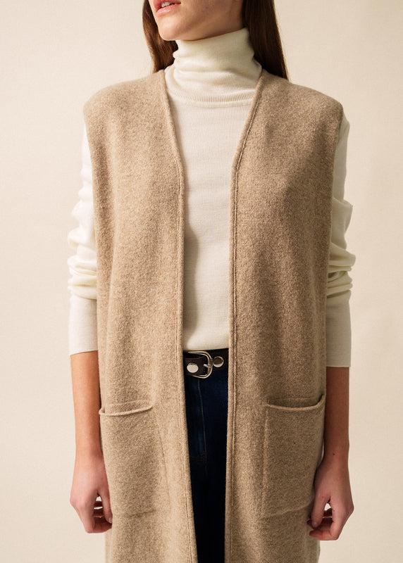 Saint James Genève Long Vest BEIGE