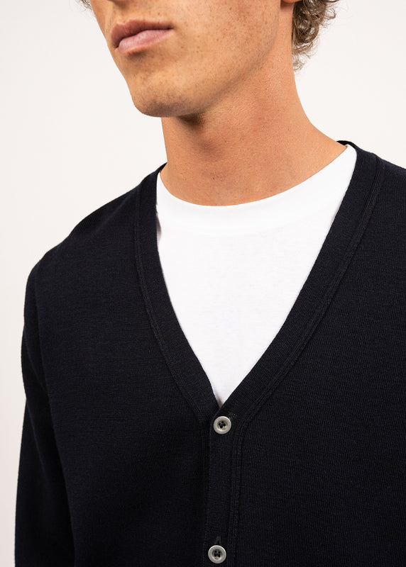 Saint James Guingamp Buttoned Cardigan NAVY