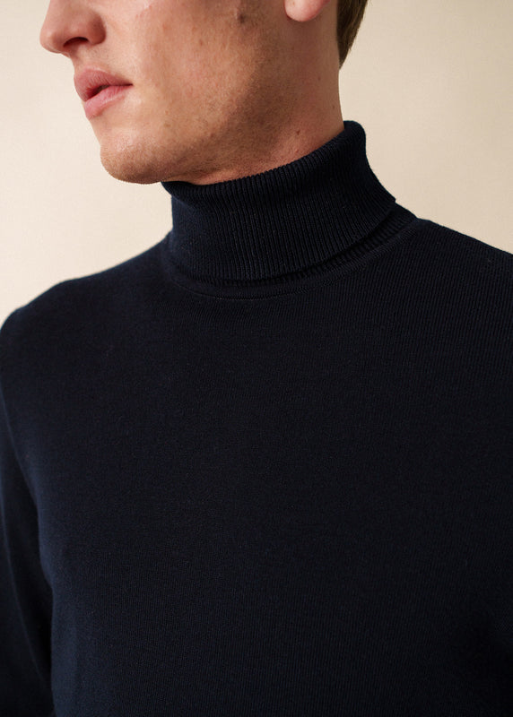 Saint James Houat High-neck Jumper NAVY