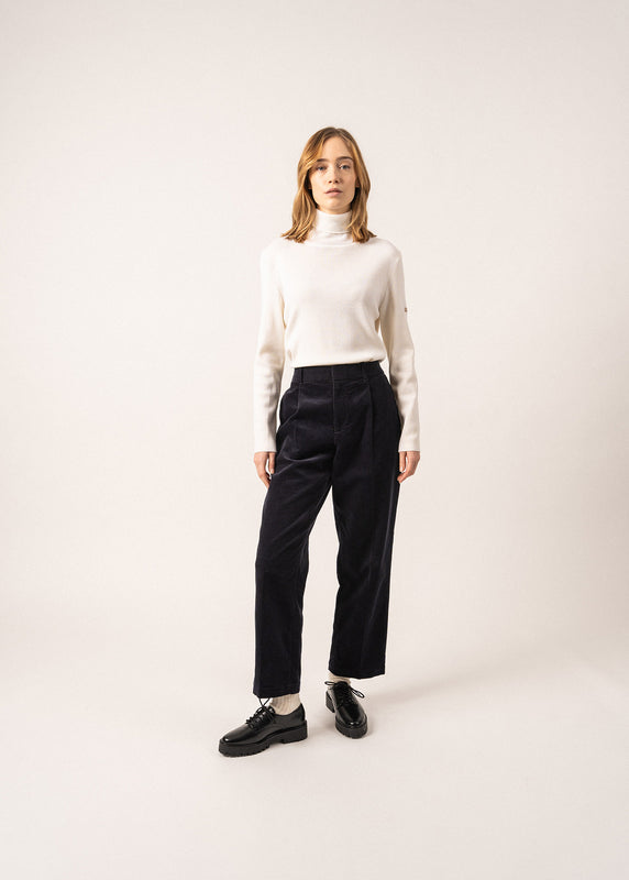 Saint James Houat Turtleneck Jumper BLANC