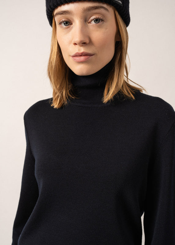 Saint James Houat Turtleneck Jumper NAVY
