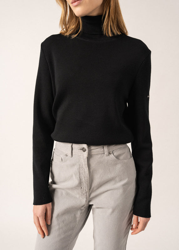 Saint James Houat Turtleneck Jumper NOIR