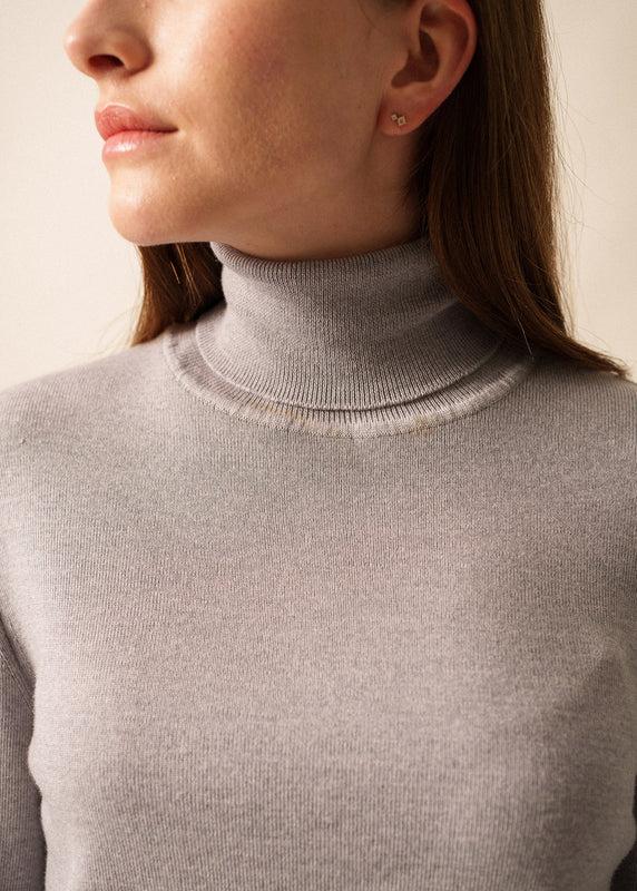 Saint James Houat Turtleneck Jumper PERLE CHINE