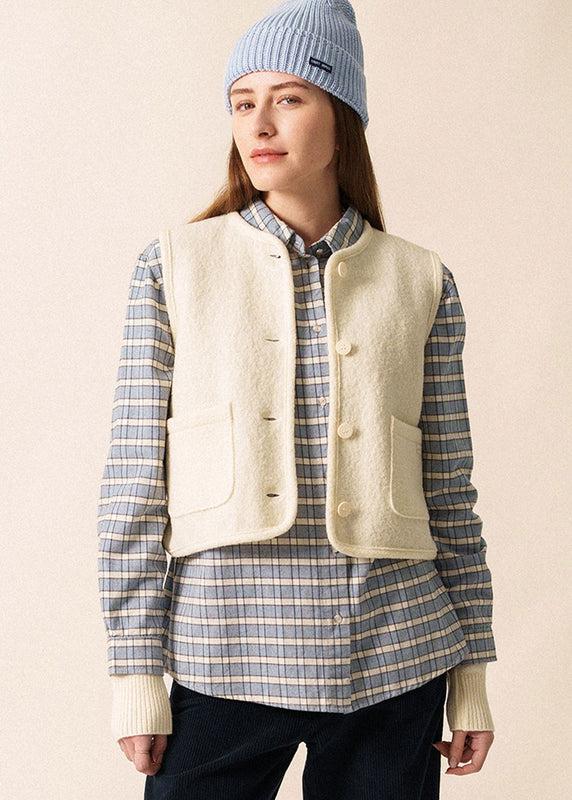 saint james Jura sleeveless vest BLANC D'HIVER