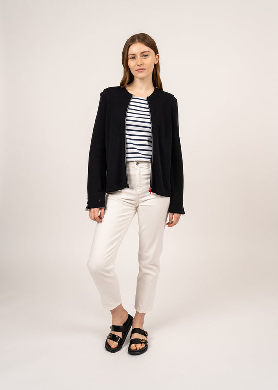 Saint James La Rochelle Zipped Jacket NAVY