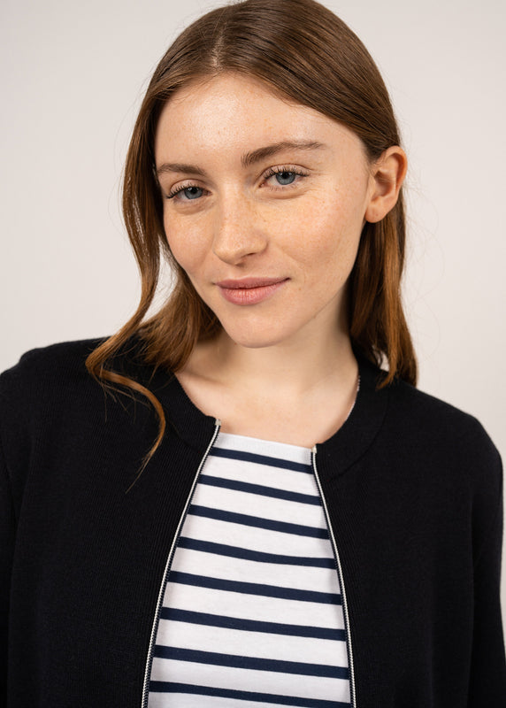 Saint James La Rochelle Zipped Jacket NAVY