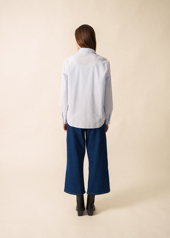 Saint James Léna Striped Shirt BLANC/CIEL