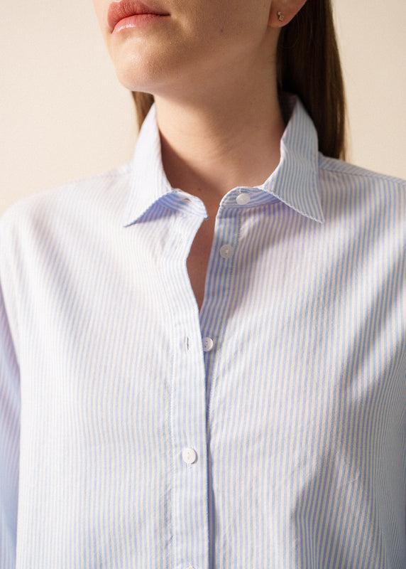 Saint James Léna Striped Shirt BLANC/CIEL