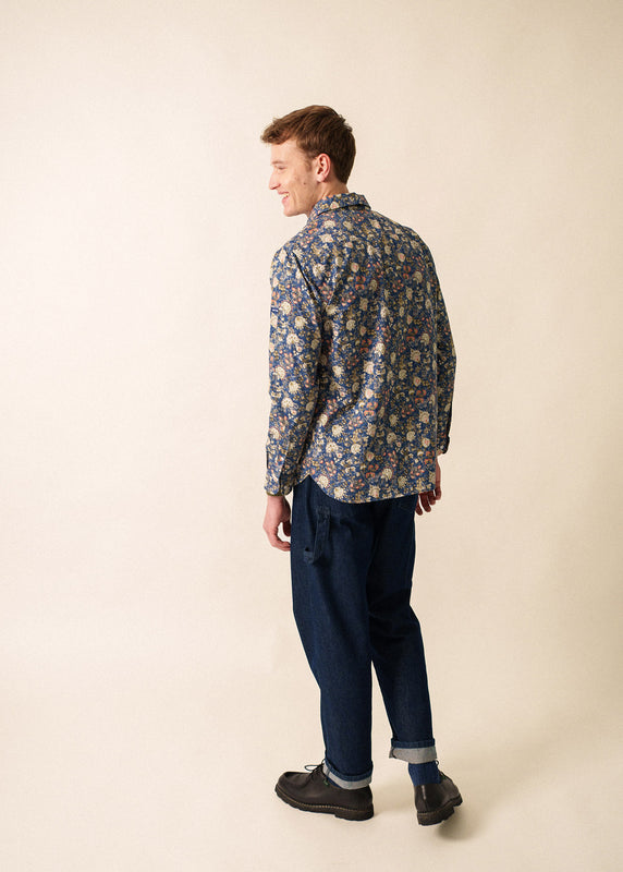 Saint James Livio Floral Shirt INDIGO/MULTICO