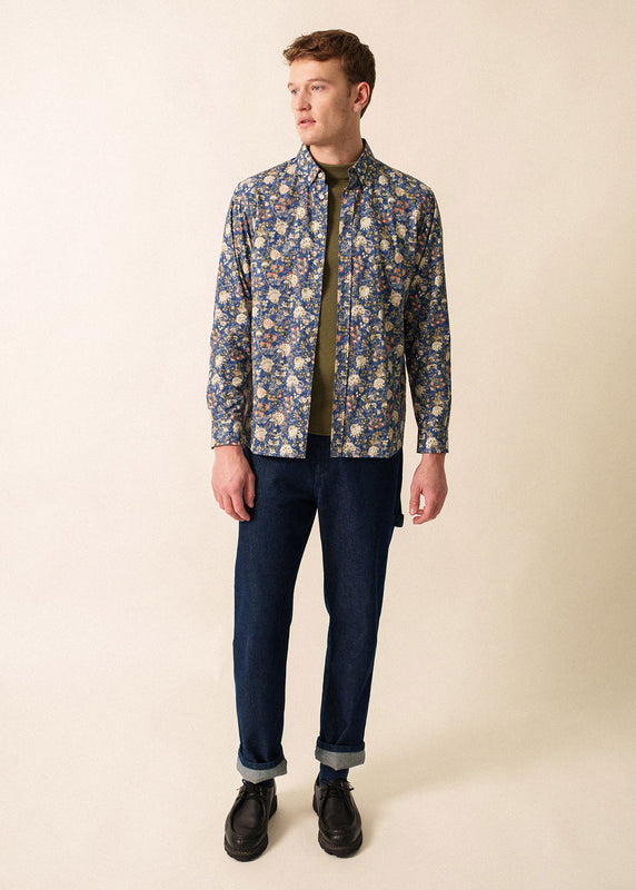 Saint James Livio Floral Shirt INDIGO/MULTICO