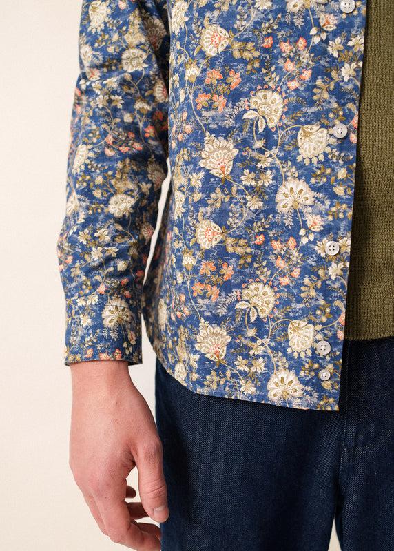 Saint James Livio Floral Shirt INDIGO/MULTICO