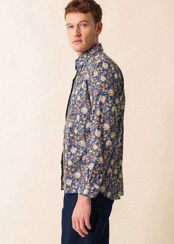 saint james Livio floral shirt INDIGO/MULTICO