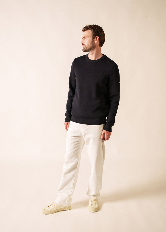 Saint James Locronan Round Neck Jumper NAVY