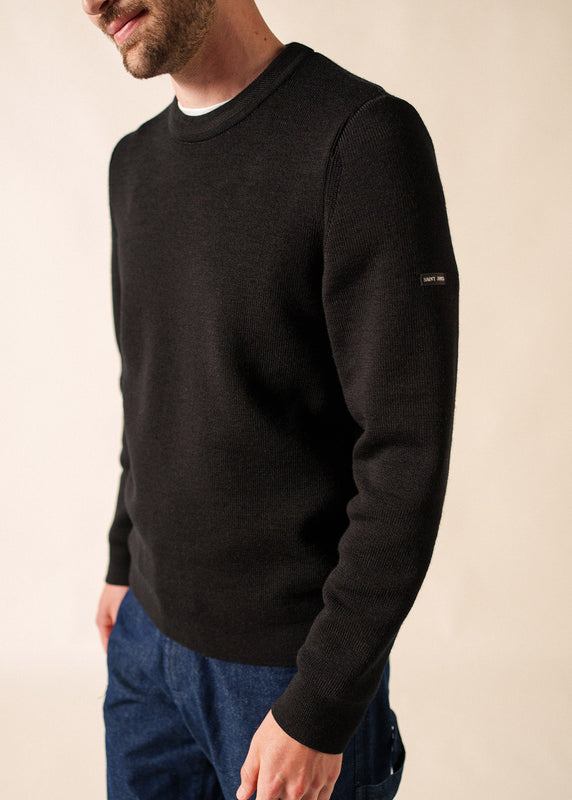 saint james Locronan round neck jumper NOIR