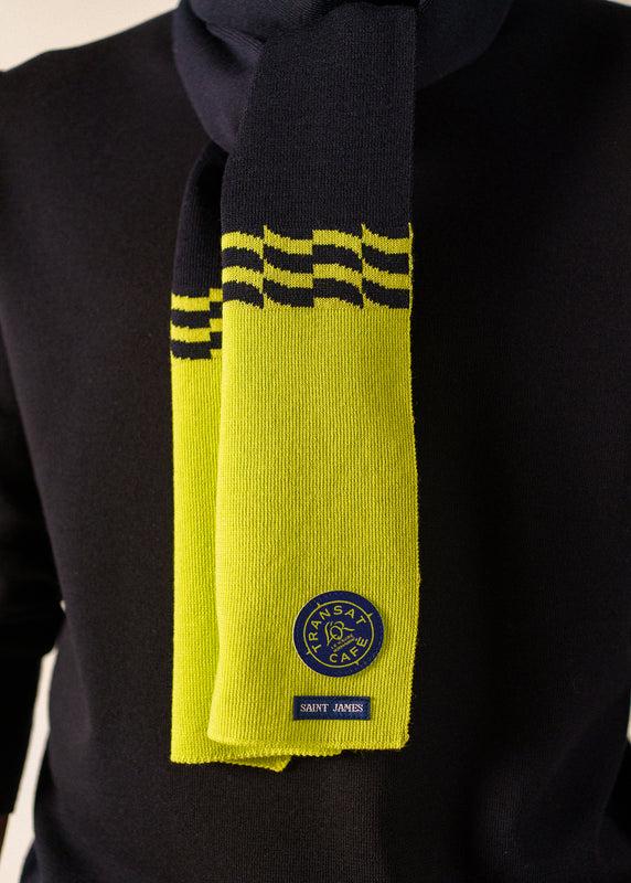 Saint James Longo Scarf NAVY/LIME