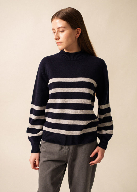 saint james Lugano striped jumper NAVY/GRIS