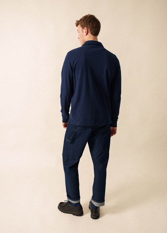 Saint James Maël Long-sleeved Polo AMIRAL