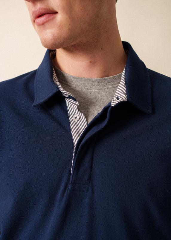 Saint James Maël Long-sleeved Polo AMIRAL