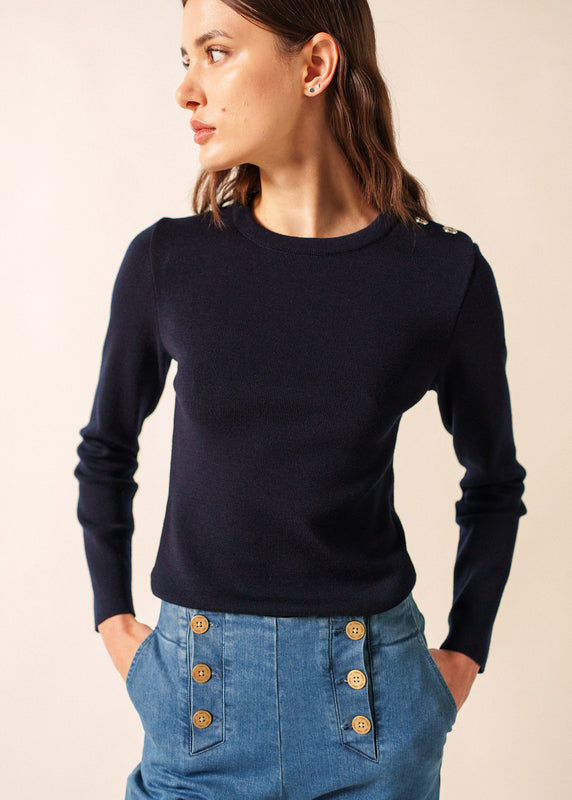 saint james Marée authentic sailor jumper NAVY