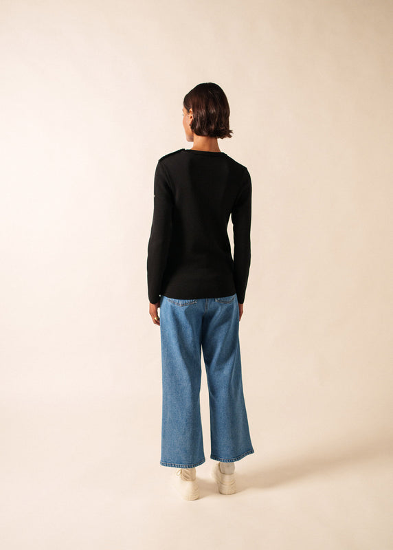 Saint James Marée Authentic Sailor Jumper NOIR